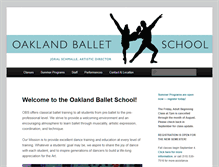 Tablet Screenshot of oaklandballetschool.com